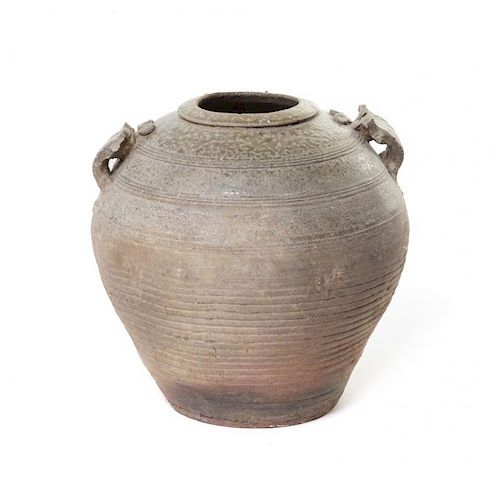 A Yueyao Celadon Glazed Pottery Jar