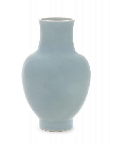 A Clair-de-Lune Glazed Porcelain Vase