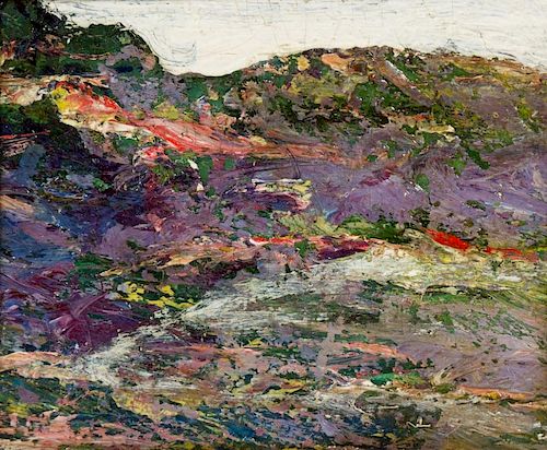 Ernest Lawson, (American, 1873-1939), Landscape, 1935