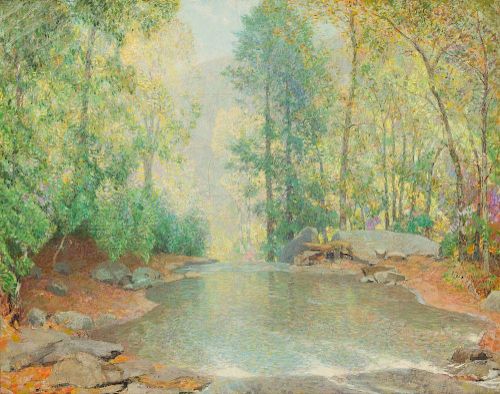 Lawrence Mazzanovich, (American, 1872-1959), Forest Landscape
