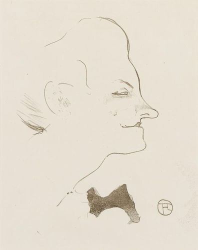 Henri de Toulouse-Lautrec, (French, 1864-1901), Yvette Guilbert (pl. 2 from Le Caf- Concert), 1893