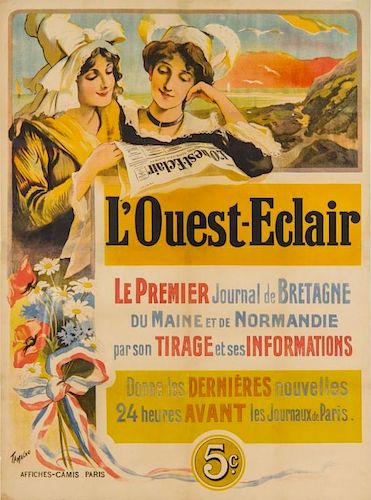 Francisco Tamagno, (French, 1851-1933), L'Ouest-Eclair