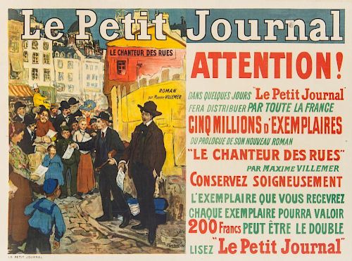 Pierre Gourdault, (French, 1880-1915), Le Petit Journal: Attention!, 1910-1915