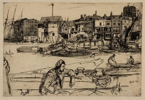 James Abbott McNeill Whistler, (American, 1834-1903), Black Lion Wharf, 1859