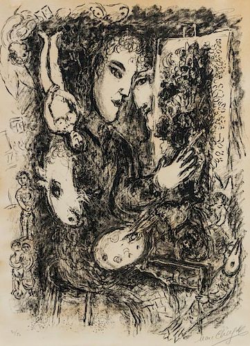 Marc Chagall, (Russian/French, 1887-1985), Inspiration, 1976