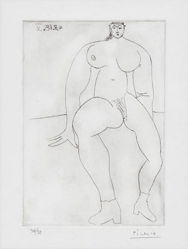 Pablo Picasso, (Spanish, 1881-1973), Femme Nue (pl. 244 from Series 347), 1968