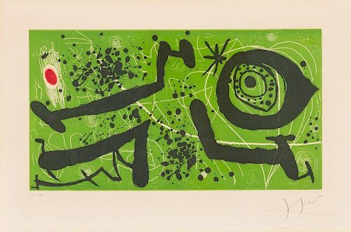 Joan Miro, (Spanish, 1893-1983), Picasso i Els Reventos, 1973
