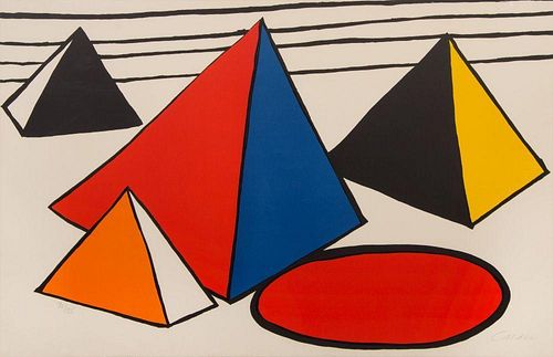 Alexander Calder, (American, 1891-1976), Pyramids, c. 1970