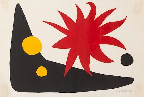 Alexander Calder, (American, 1898-1976), Untitled (Red, blue and yellow)