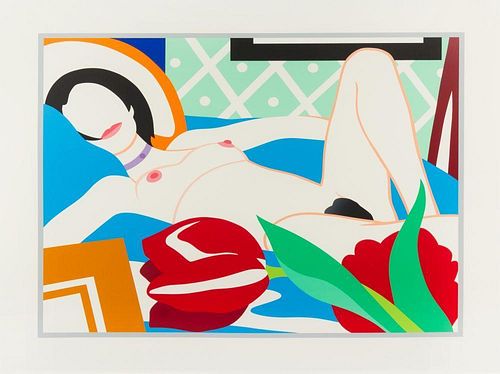 Tom Wesselmann, (American 1931 - 2004), Monica with Tulips 1989