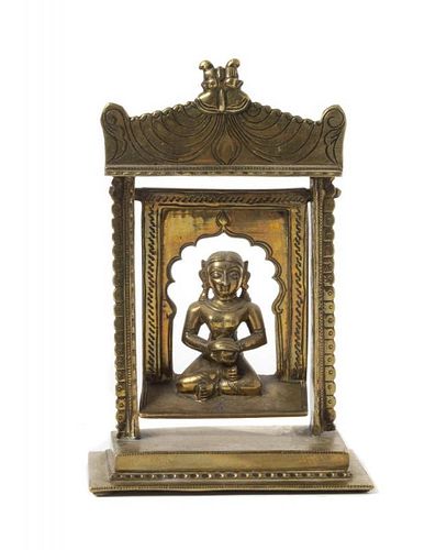 An Indian Brass Shiva Shrine
