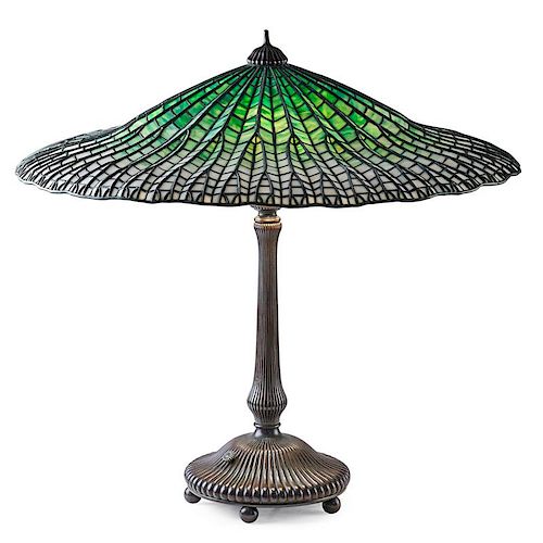 TIFFANY STUDIOS Lotus table lamp