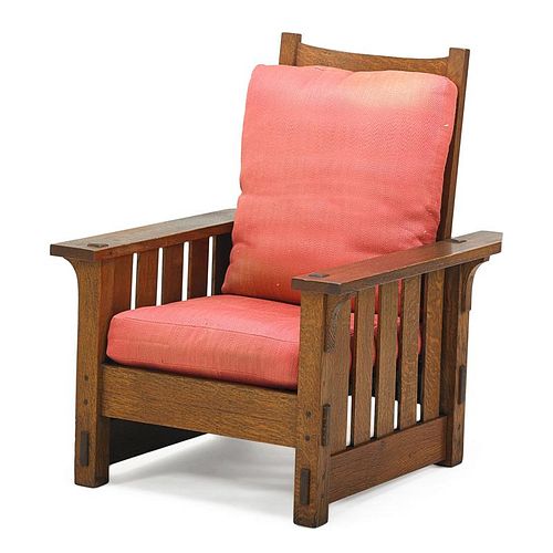 GUSTAV STICKLEY Flat-Arm Morris chair