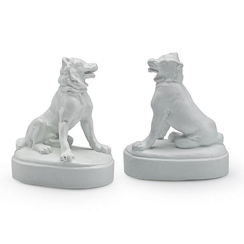 UNION PORCELAIN WORKS Rare dogs of Alcibiades