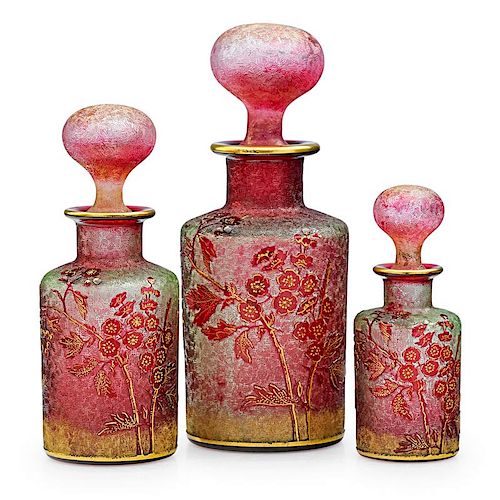 DAUM Three perfume bottles