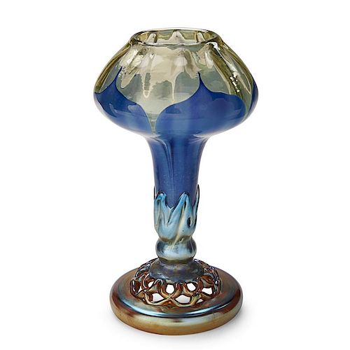 TIFFANY STUDIOS Rare Favrile glass lamp base