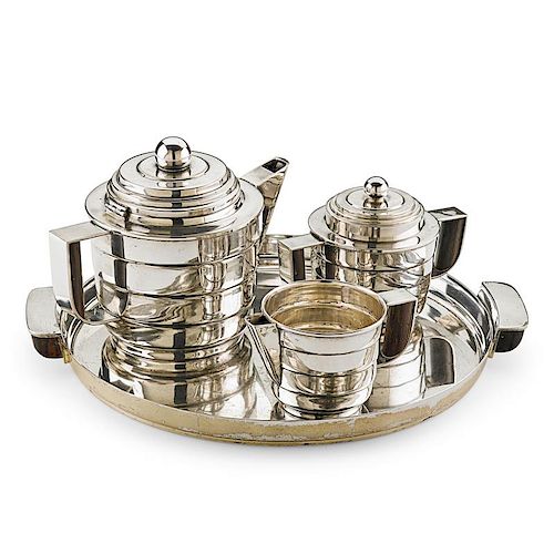 KEM WEBER Rare Silver Style tea set