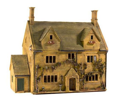 A Cotswolds Style Manor House, Height 44 x width 51 x depth 26 1/2 inches.