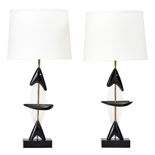 CLARK VOORHEES Pair of table lamps