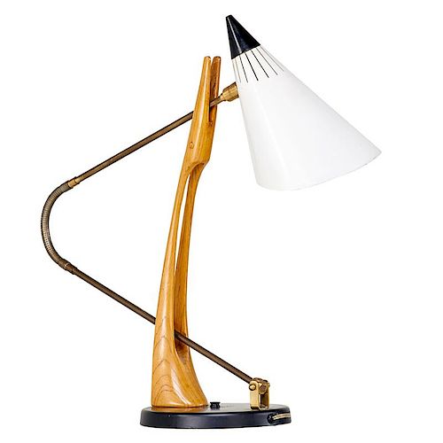 GINO SARFATTI; LIGHTOLIER Adjustable desk lamp