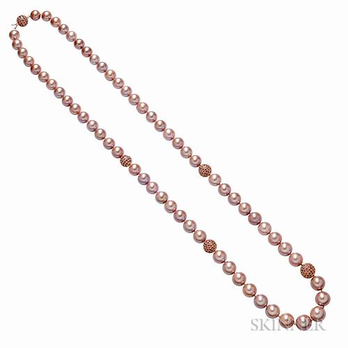 Pink Freshwater Cultured Pearl Necklace