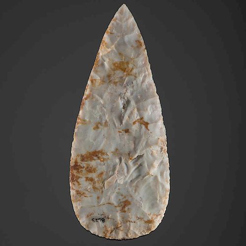 A Chalcedony Flint Ridge Cache Blade, From the Collection of Jan Sorgenfrei, Ohio