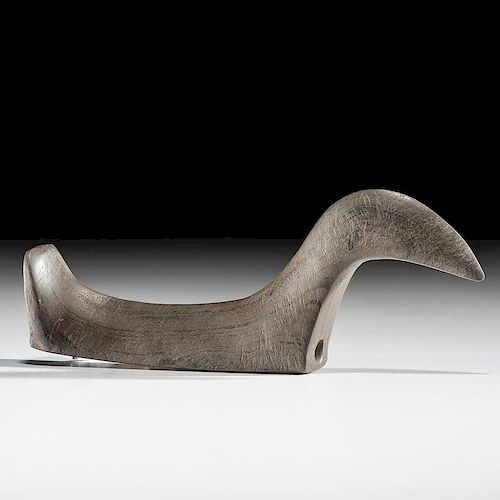 An Elongated Slate, Long Neck Birdstone, From the Collection of Jan Sorgenfrei