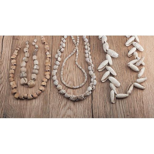 A Group of Shell Necklaces, From the Estate of Clem Caldwell, Kentucky