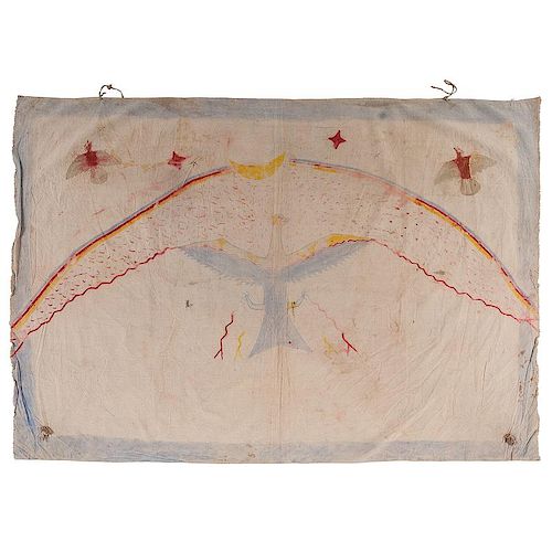 Sioux Painted Muslin Warrior's Cape