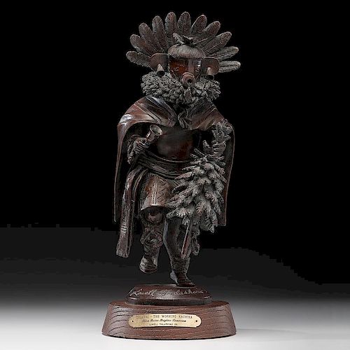 Lowell Talashoma, Sr. (Hopi, 1950-2003) Bronze Sculpture