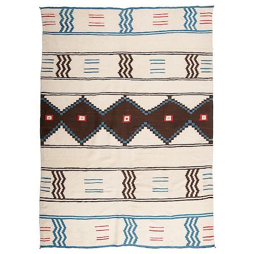 Navajo Classic Serape with White Field / Rug