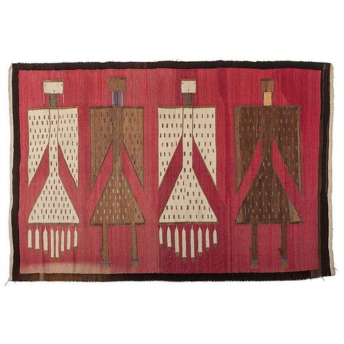 Navajo Pictorial Weaving / Rug, From the Estate of Clem Caldwell, Kentucky