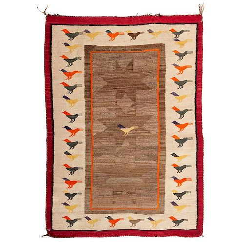 Navajo Pictorial Saddle Blanket / Rug