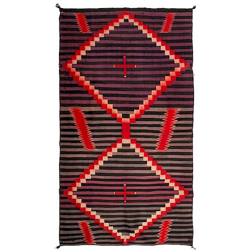 Navajo Germantown Moki-style Weaving / Rug, From the Estate of Clem Caldwell
