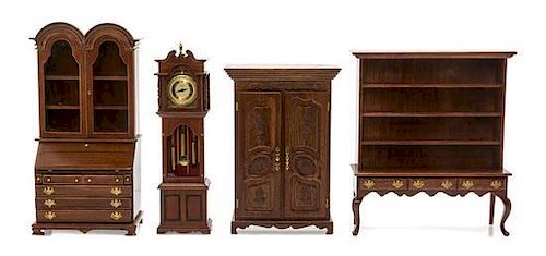 Ten English Style Furniture Articles, Height of first 7 x width 6 1/8 x depth 1 3/4 inches.