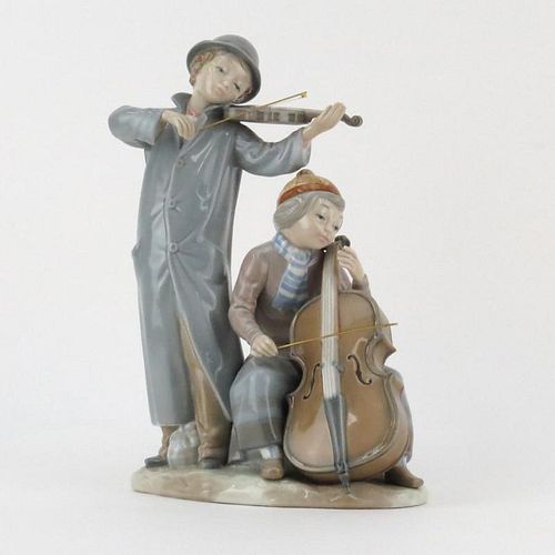 Zaphir Lladro Style Young Musicians Porcelain Grouping.