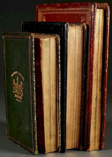 THREE 19TH CENTURY FORE EDGE PAINTED BOOKS