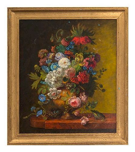 Paul Saltarelli, (Italian, 20th Century), Still Life with Flowers, after Cornelius van Spaendonck