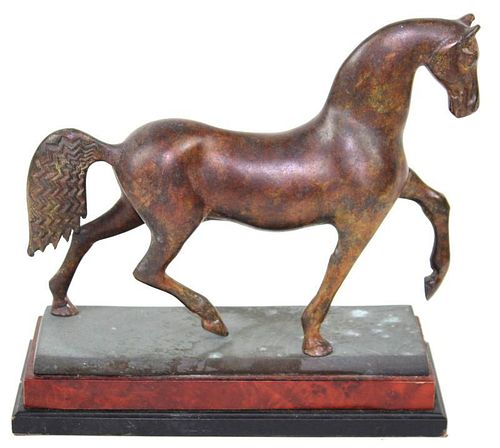 French Metal, Horse Sculpture