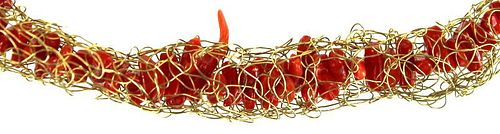 A Lady's Cage Design Natural Coral Necklace