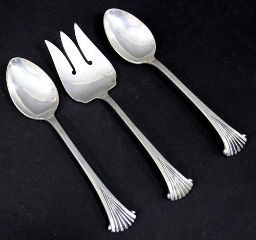 (3) Three Tuttle Silversmiths "Onslow" Serving