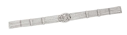 An 18 Karat White Gold and Diamond Choker Necklace, Penny Preville, 22.30 dwts.
