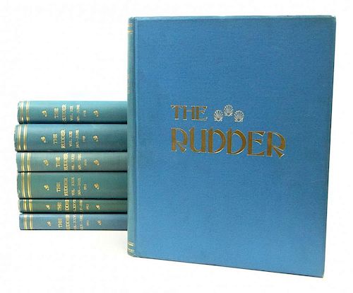 Nautical Yachting Collection of Seven (7) Hardcover Books "The Rudder" Thomas Fleming Day.