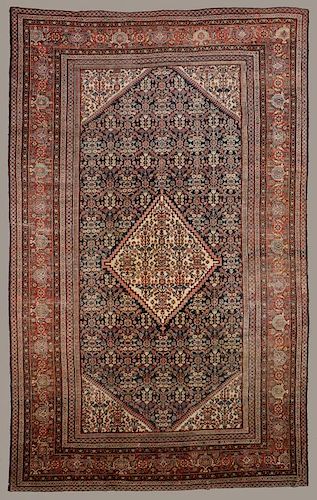 Antique Feraghan Rug: 10'7'' x 17' (323 x 518 cm)