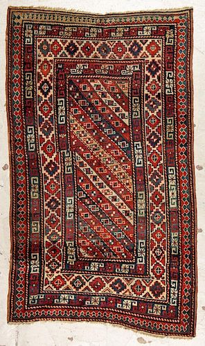 Antique Kazak Rug: 3'6'' x 6' (107 x 183 cm)