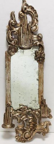 Italian Rococo Silver-Gilt Wall Mirror