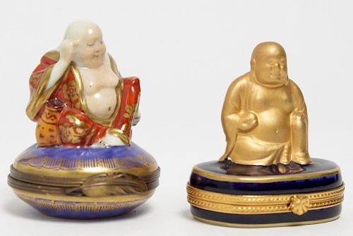 Rochard & Limoges "Buddha" Porcelain Boxes, 2