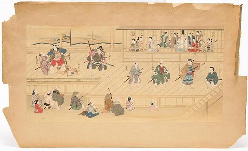 Hishikawa Moronobu (Japanese,1618-1694)- Woodblock