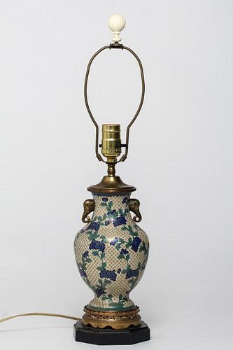 Chinese Champleve Lamp