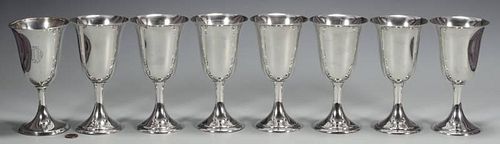 8 Sterling Silver Goblets